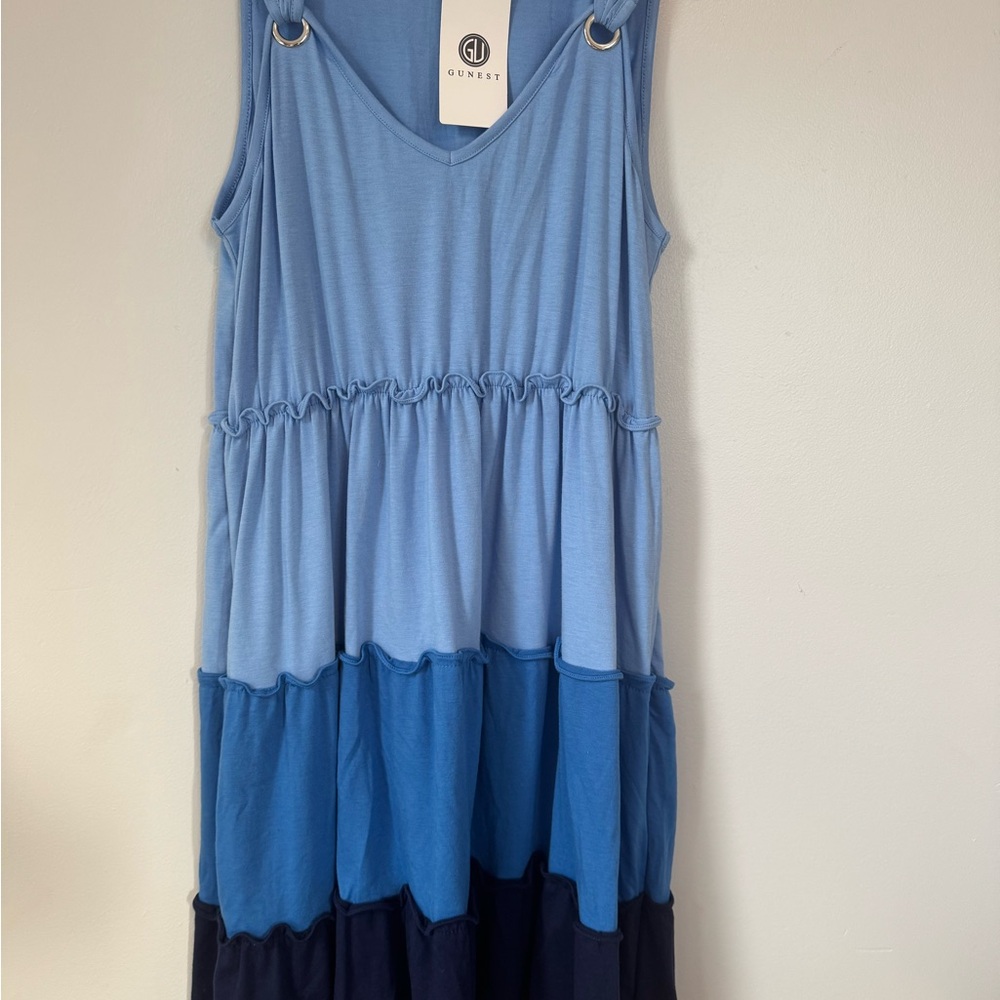NEST Fragrances Gradient Blue Midi Dress